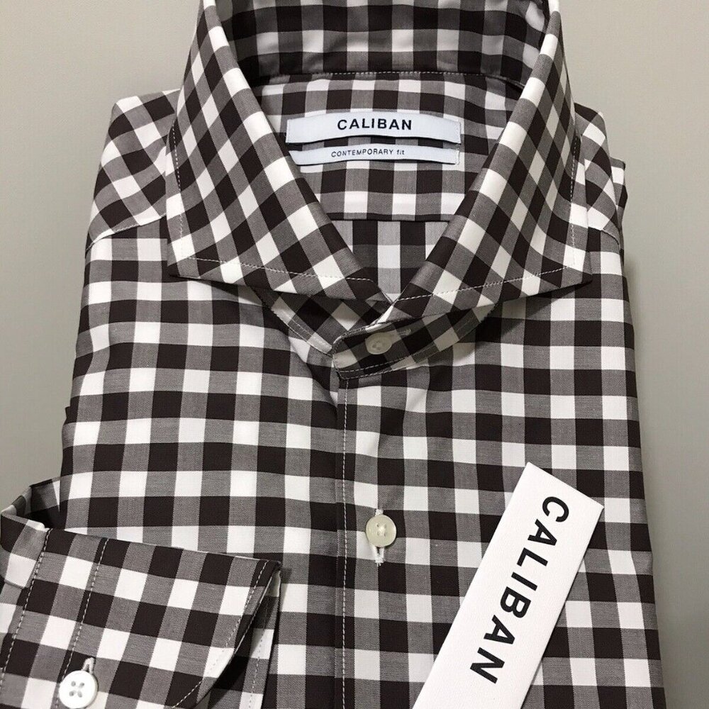 Caliban Italian luxury beautiful shirt L , 52/42US 16.5, NWT$395